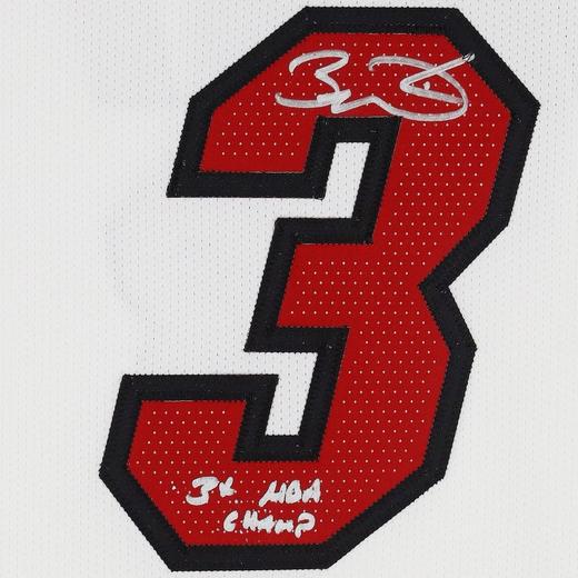 收藏系列 韦德 热火队3号白色 加签3总冠军 亲笔签名球衣 商品图2