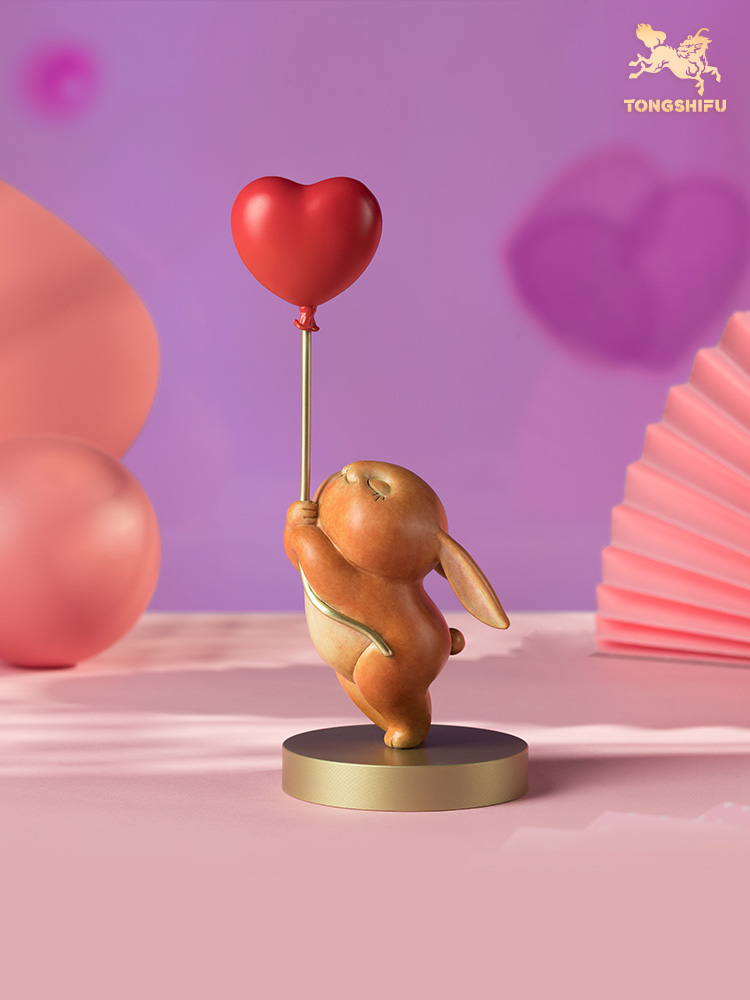 铜师傅 全铜摆件《心想事成兔》生肖摆件家居饰品铜工艺品 礼品