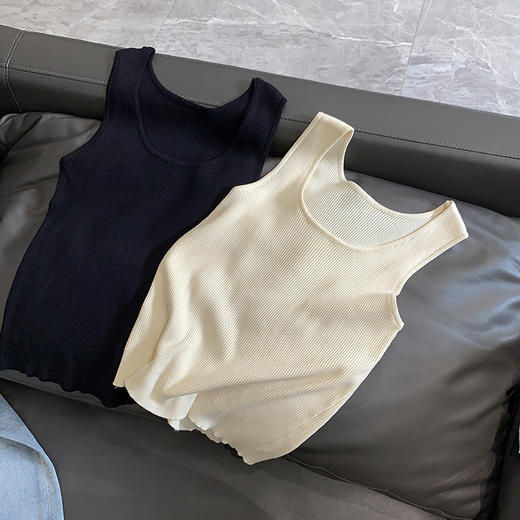 任意搭~修身显瘦遮肉条纹纯色针织无袖背心【包邮+三天无理由退huan】 商品图12