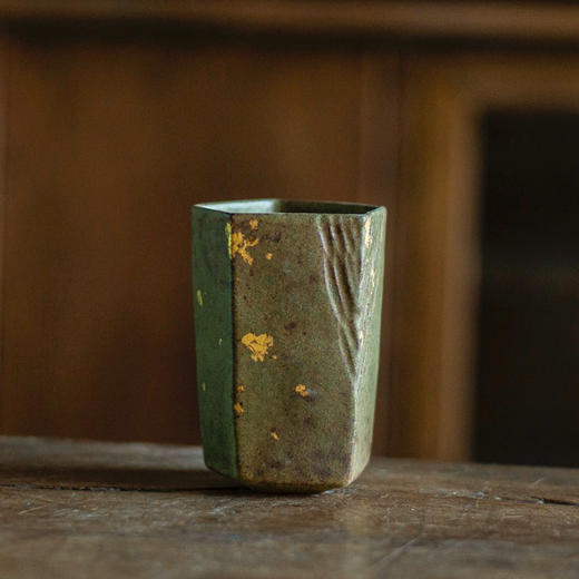 灰念几何杯/小/点金  青苔带金高款杯主人杯单杯个人专用泡茶杯创意茶杯 商品图0