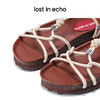 lost in echo细绑带平底舒适罗马编织度假沙滩勃肯凉鞋 商品缩略图2