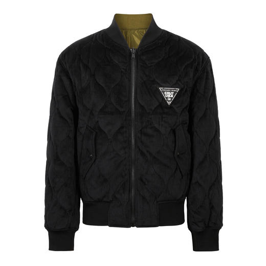 VERSACE JEANS COUTURE 范思哲 男士三角徽标装饰两面穿夹克外套 黑色 73GAS407 商品图0