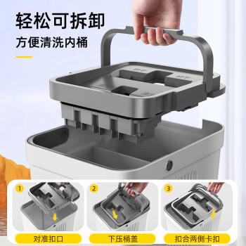 家杰优品平板拖把33cm家用一拖净免手洗2025带桶一套洗拖一体墩布拖布 商品图4