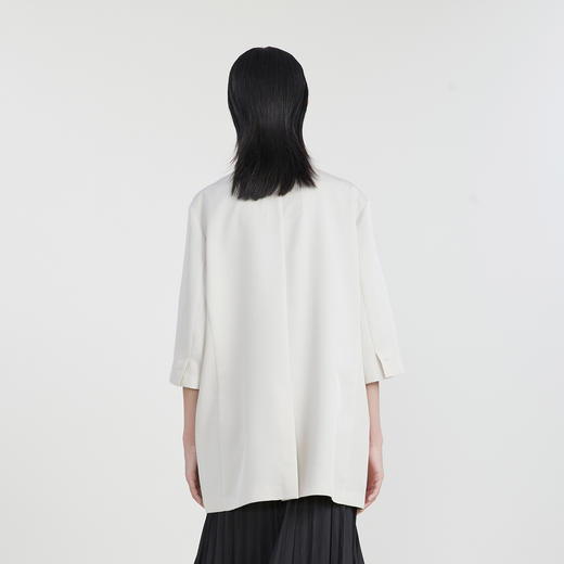 谜底西装女2023春季新款通勤纯色西装领外套分袖一粒扣231MW0052 商品图2