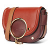 Chloe 蔻依 SEE BY CHLOE 女士牛皮金属圆环单肩斜挎包 枣红色/红色 CHS19WSA29630 商品缩略图1