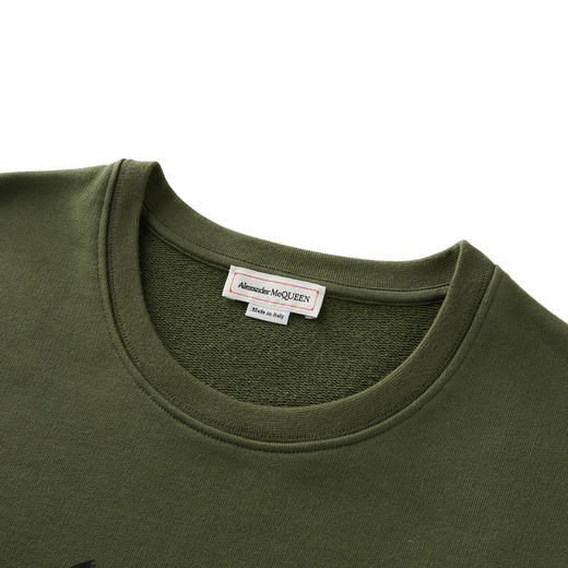 ALEXANDER MCQUEEN 亚历山大.麦昆 2023春夏新品 男士字母印花圆领长袖卫衣 688713QSZ81 商品图3