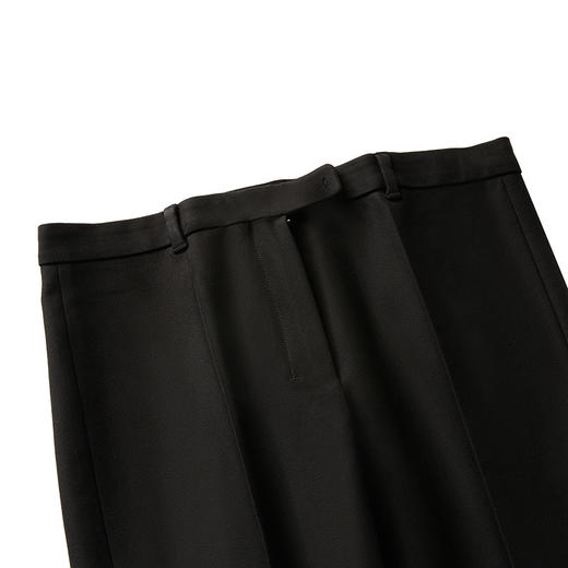 MAX MARA 2023年春夏新品 女士纯色直筒休闲西装长裤 黑色 FATINA 003 商品图4