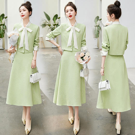 春季新款，轻奢气质小香风半身裙两件套HR-YQH8919-1 商品图5