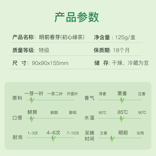 【年货】茶叶 绿茶 2025新茶 明前春芽初心 龙芽大师 川茶集团 茶饮 125g 商品图3