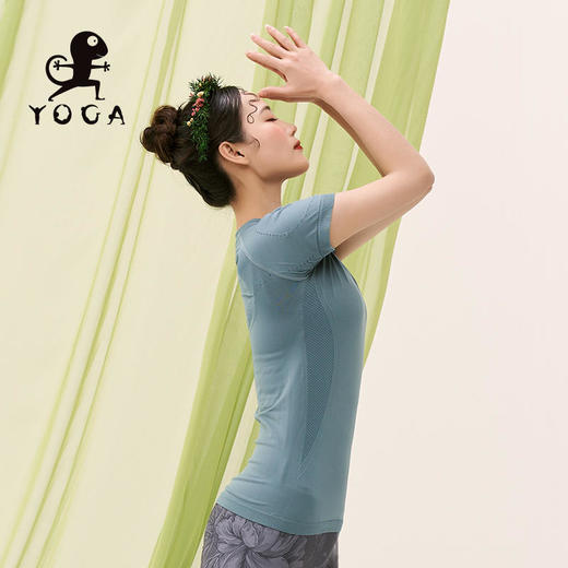 壁虎瑜伽【2303SY224】速干显瘦针织短袖T恤（无胸垫）【5天发货】 商品图5