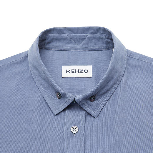 KENZO 高田贤三 2023春夏新款 男士商务休闲衬衫 灰蓝 FC55CH2009CX 商品图3