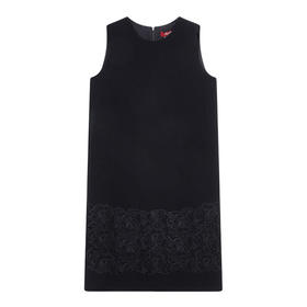 MAX MARA 麦丝玛拉 女士EDITORE无袖圆领连衣裙 黑色  EDITORE