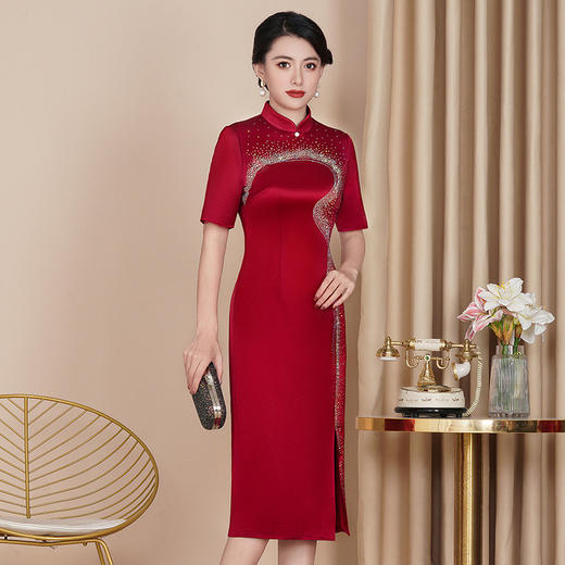 WX新款醋酸宴礼服连衣裙春夏气质修身 商品图1