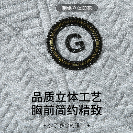 一口价【 新款DX】大依优型大码男装圆领卫衣长袖3D提花卫衣加肥加大休闲运动上衣男打底衫 商品图5