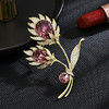新款轻奢，水晶马蹄莲凤羽花朵郁金香大气胸针时尚胸花大衣配饰BYY-LXT0277-1H 商品缩略图0