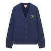 KENZO 高田贤三 男士logo虎尾刺绣V领针织开襟衫 蓝色 FC65CA3423LA 商品缩略图0