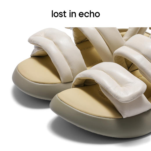 [捡漏价]lost in echo夏季新款设计师品牌休闲厚底增高填充双条带凉鞋凉拖 商品图4
