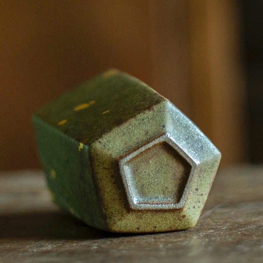 灰念几何杯/小/点金  青苔带金高款杯主人杯单杯个人专用泡茶杯创意茶杯 商品图1