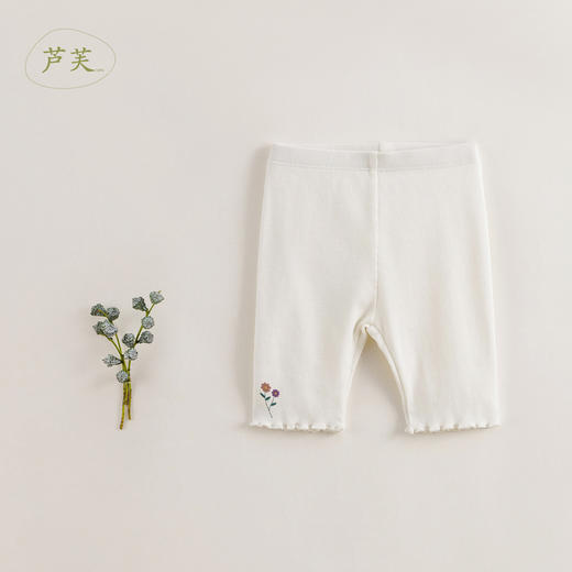【马克珍妮 芦芙】夏装新款 女童弹力针织五分打底裤230801 商品图1