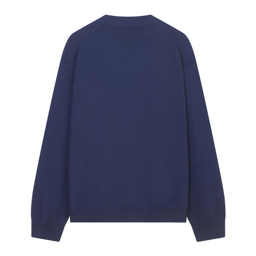 KENZO 高田贤三 男士logo虎尾刺绣V领针织开襟衫 蓝色 FC65CA3423LA 商品图1