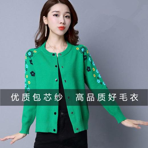 TZF-LYD春秋新款韩版针织衫开衫短款宽松毛衣 商品图7