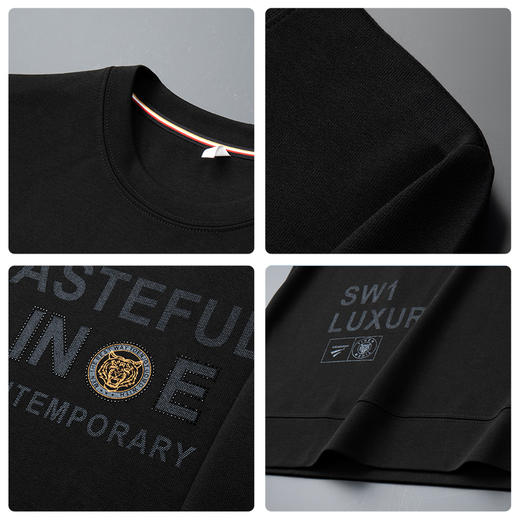 【新款DDA】大依优型大码男装新款圆领印花卫衣套头宽松休闲加肥加大 商品图2