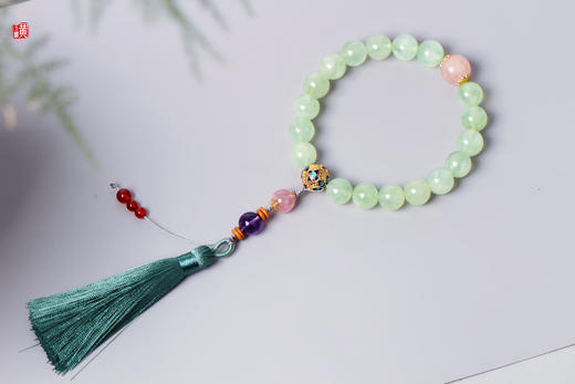 葡萄石十八子手串【碧影】，珠径11.5mm 商品图0