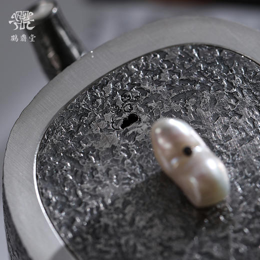 鹤鼎堂 闻天游遨麻纹急须（银色）（缺货） 商品图2