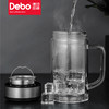 Debo德铂汉纳斯高硼硅玻璃套装杯304不锈钢过滤茶漏茶杯办公水杯320ml+360ml两件套 商品缩略图4