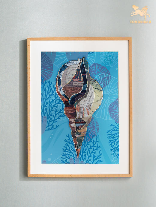 铜师傅 手工錾刻 铜雕画《海螺之一》客厅餐厅玄关背景墙装饰画 商品图1