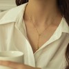 Oflye潮流饰品  简约冷淡风水滴项链女ins小众金色轻奢高级感时尚气质锁骨链★ 商品缩略图1