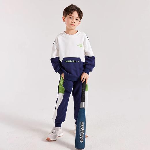 【24年反季特价清仓】龙之涵 亲子款设计师款撞色卫衣 23年春季卫裤套头上衣 婴幼儿A类标准 商品图7