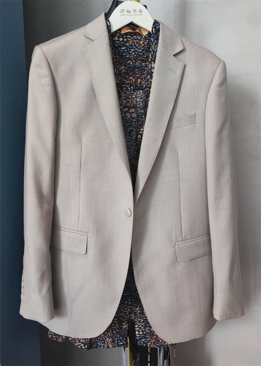 男装修身西服单西 霸道总裁范 亚麻灰 进口稀缺面料 J204M4662 商品图1