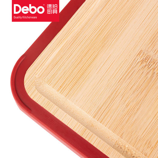 Debo德铂贝克曼304不锈钢菜板抗菌防霉家用厨房切菜板耐磨竹木双面砧板 商品图3