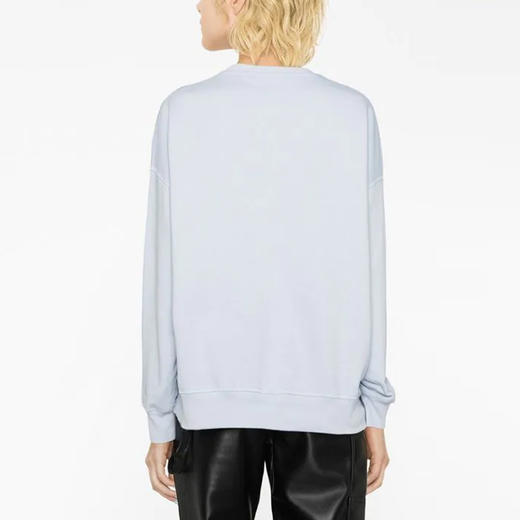 ALEXANDER MCQUEEN 亚历山大.麦昆 女士棉质字母徽标涂鸦印花圆领长袖卫衣 浅蓝色 659975 QZAHR 0429 商品图2