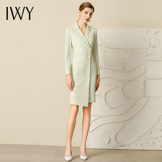IWY/春夏季高端商务职业绿色西装连衣裙女主持人礼服艺考面试装231025Q1 商品图4