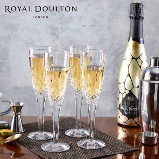 英国皇家道尔顿进口香槟杯酒杯水晶玻璃杯四只装 海克利尔四杯 商品图2