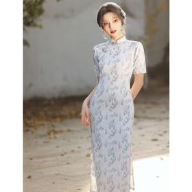 春夏季新款，气质旗袍长款改良时尚连衣裙少女旗袍BJS-7100