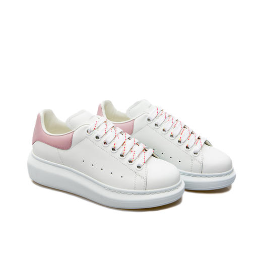 ALEXANDER MCQUEEN 亚历山大.麦昆 女士小牛皮系带粉色尾大廓形休闲运动鞋 白色 718139 WHGP5 8937 商品图1