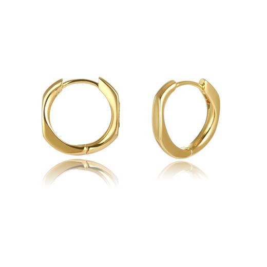 Oflye潮流饰品   金色个性耳环女复古港式耳圈时尚耳扣耳钉饰品 商品图5