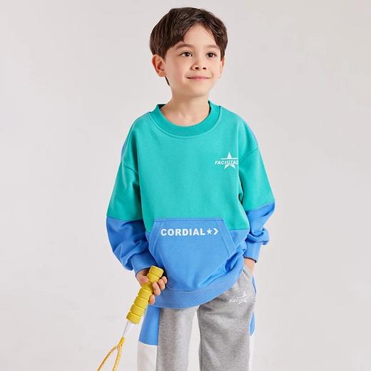 【24年反季特价清仓】龙之涵 亲子款设计师款撞色卫衣 23年春季卫裤套头上衣 婴幼儿A类标准 商品图13