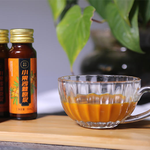 【小果沙棘原浆】维C、黄酮、活性成分更高，磨得更细更容易吸收 50ml*10支*2盒 商品图4