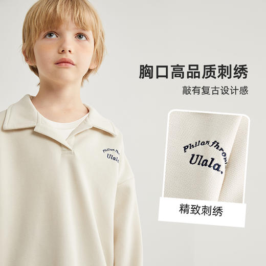 【100元任选5件】【上身垂坠有型 好穿易搭】潮酷翻领卫衣PCWY2324 商品图4