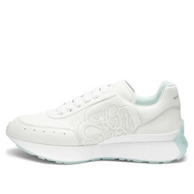 ALEXANDER MCQUEEN 亚历山大.麦昆 男士皮革 Sprint Runner 休闲运动鞋 白色 705076 WIC9F 8931