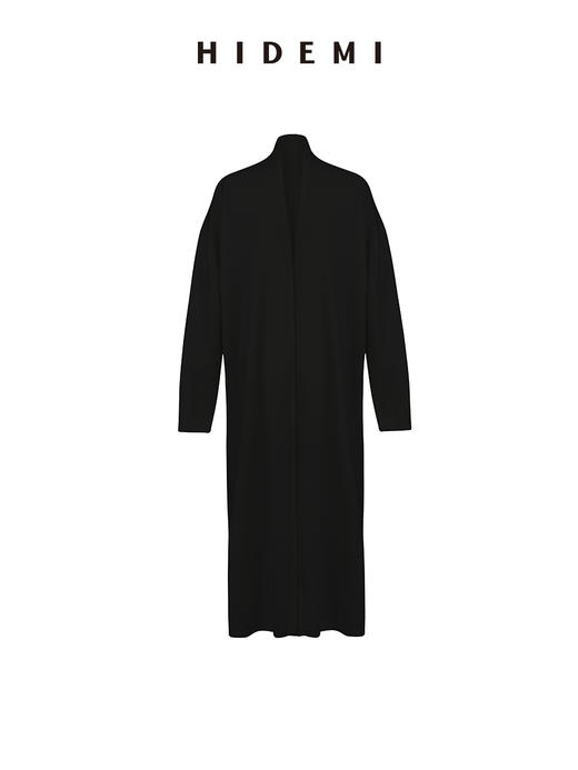 HIDEMI 美利奴羊毛系列慵懒系廓形针织长款外套 黑色/灰色/乳白色 商品图13