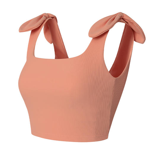 【双磨肌理】方领肩袢装饰带胸垫运动背心 商品图4