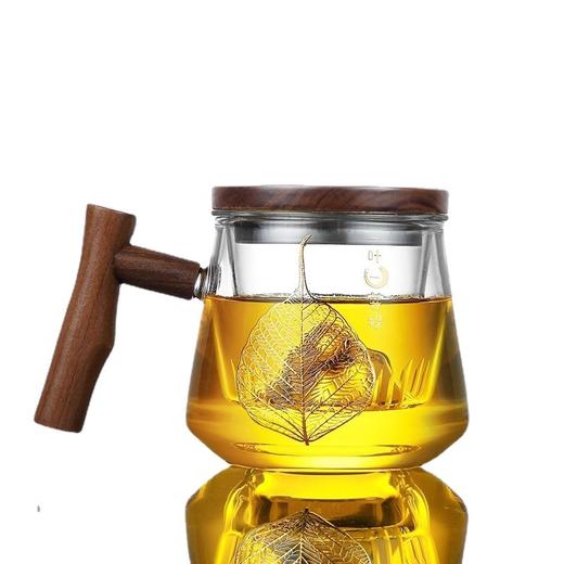 【一叶菩提泡茶玻璃杯】 茶水分离办公玻璃杯 带过滤个人喝水耐热杯餐饮用具 商品图4