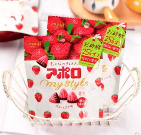 明治阿波罗草莓味巧克力41g 商品图0
