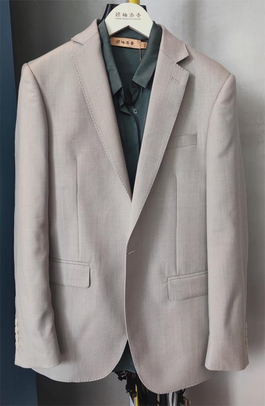 男装修身西服单西 霸道总裁范 亚麻灰 进口稀缺面料 J204M4662 商品图0
