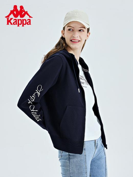 Kappa卡帕针织帽衫23新女运动卫衣休闲开衫印花长袖外套K0D22MK01 商品图2